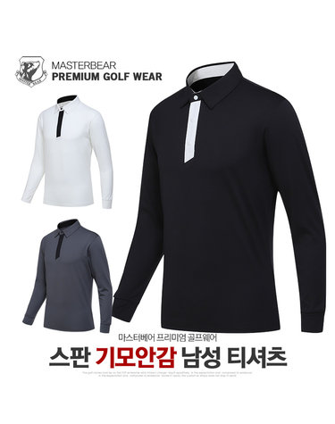 마스터베어 플레이어 웜 T1 남성 골프 기모 긴팔티 MB913T