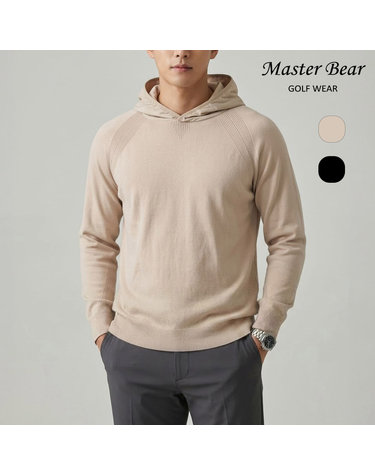 마스터베어 남성 니트 후드 긴팔 티셔츠 MB605