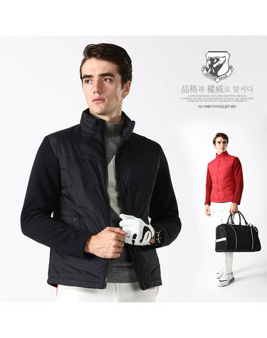 마스터베어 엑스트라 웜 J3 웰론 니트 남성 골프 경량패딩 자켓 W1041