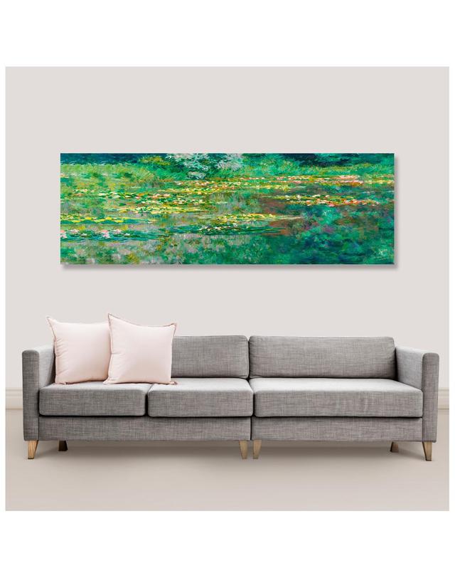 아이에스컴퍼니 [모네]명화 파노라마 캔버스 액자_4:1_아르장퇴유다리(160x40cm) 착용컷