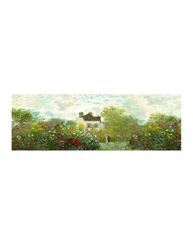아이에스컴퍼니 [모네]명화 파노라마 캔버스 액자_3:1_모네의정원(210x70cm) 착용컷