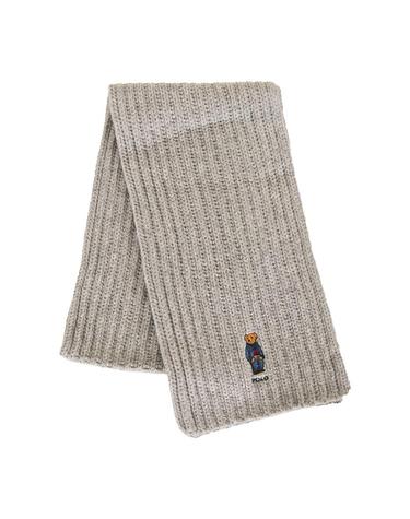 폴로랄프로렌 26FW 데님 베어 울 머플러 그레이 455931877 004
