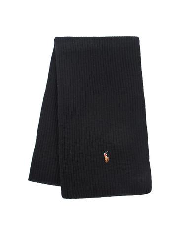 폴로랄프로렌 26FW 시그니처 니트 울 머플러 폴로블랙 PC0972 002