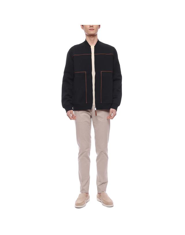 브루넬로 쿠치넬리 25SS 남성 프렌치 테리 집업 재킷 (MW8639084G C101 25S) 착용컷