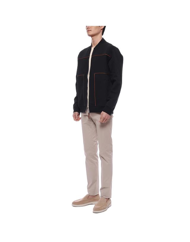 브루넬로 쿠치넬리 25SS 남성 프렌치 테리 집업 재킷 (MW8639084G C101 25S) 착용컷