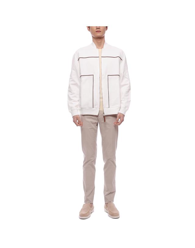 브루넬로 쿠치넬리 25SS 남성 프렌치 테리 집업 재킷 (MW8639084G C7220 25S) 착용컷