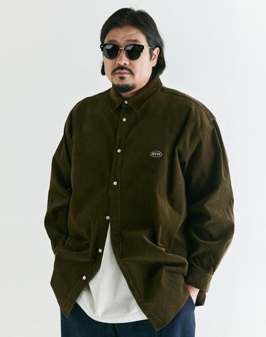 [빅사이즈]BVM 오버핏 코듀로이 셔츠 올리브