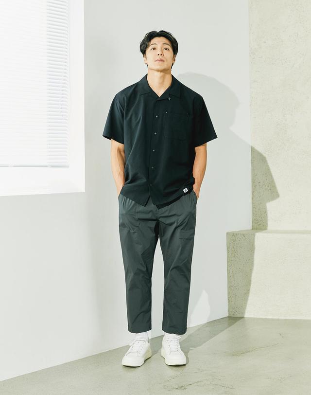 부붐 [빅사이즈]쿨드라이 시어서커 오픈 반팔셔츠 착용컷