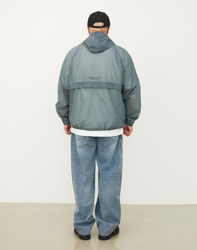 부붐 [빅사이즈]에어-스킨쉘 트레블러스 윈드브레이커 착용컷