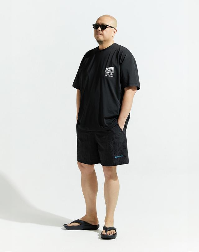 부붐 [빅사이즈]에어 드라이 웨이브 캐처 반팔 래시가드 착용컷