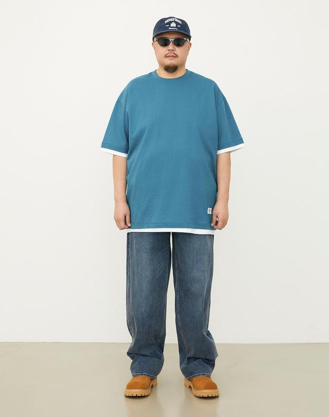 부붐 [빅사이즈]네버 케어 엠 티셔츠 착용컷