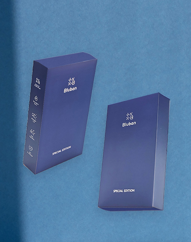 블루반 [자외선+블루라이트차단] 다이나믹+퓨어 선크림 2종 Set 착용컷