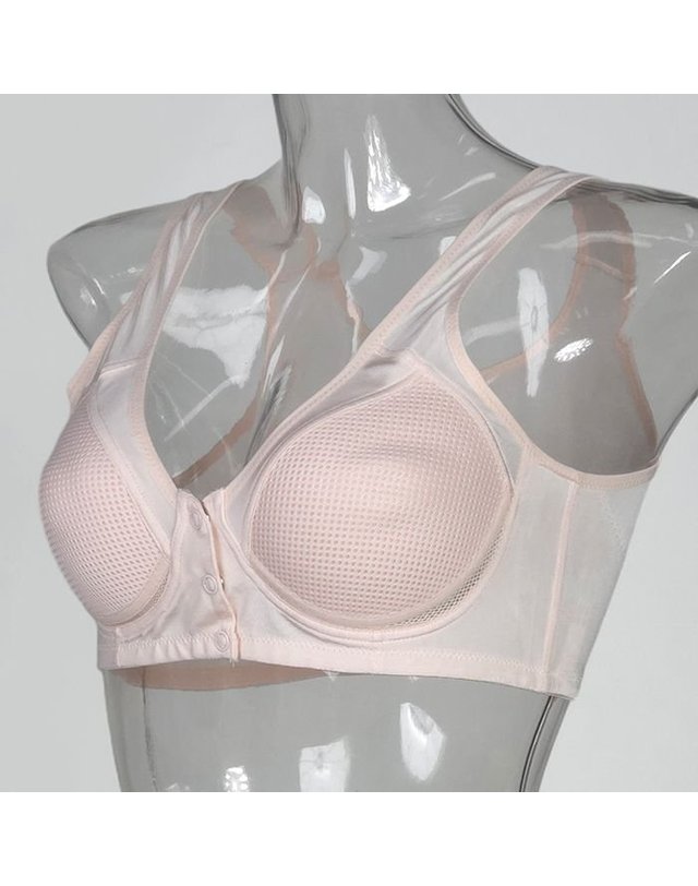 미코디 [갤러리아] 국내생산 인견 앞단추 몰드 스포츠브라 미코디 5046 브라탑 착용컷