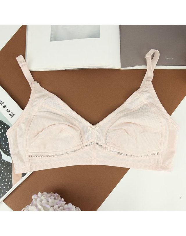 미코디 [갤러리아] 인견 브라 미코디 5062 끈조절 뽕없는 풍기인견 브래지어 착용컷