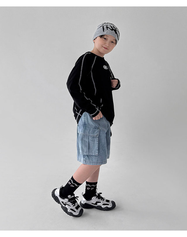 베리클로젯 프라임 버뮤다 데님 팬츠 착용컷