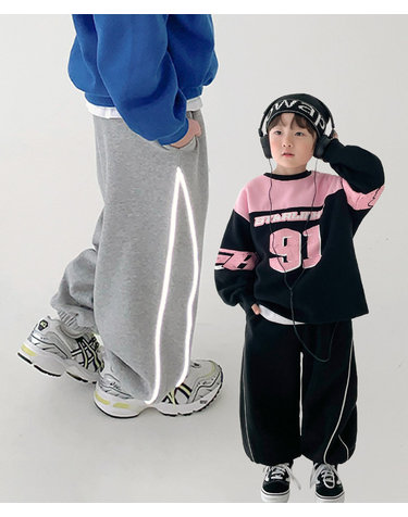 [기모] 플래시 파이핑 조거 팬츠