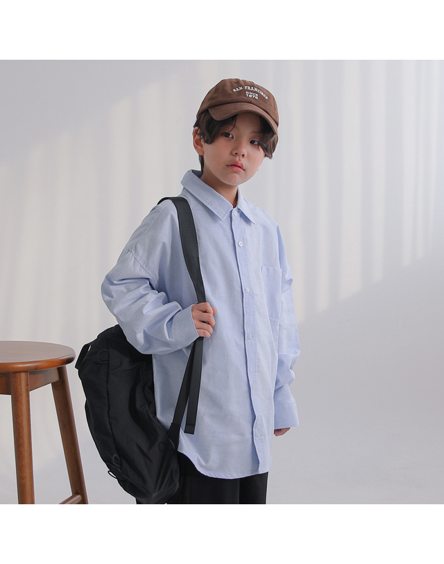 베리클로젯 옥스포드 솔리드 셔츠 착용컷