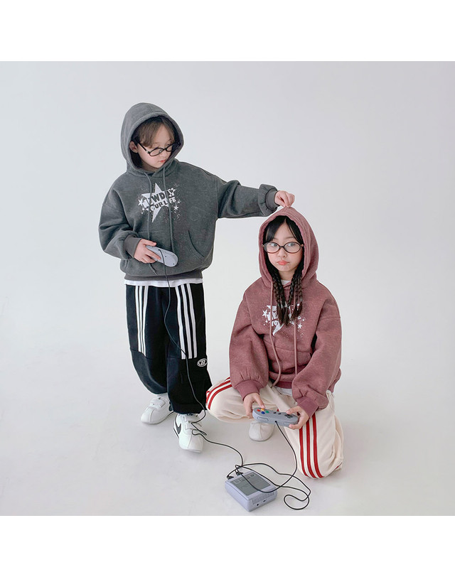 베리클로젯 [기모] 빈티지먼트 스타 후드티 착용컷