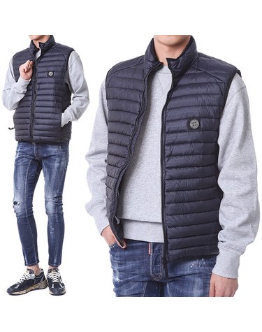 스톤아일랜드 룸우븐 챔버 와펜 덕다운 패딩조끼/7715G0224 V0020