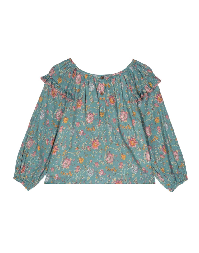 루이스미샤 키즈 IRIS 플로럴 패턴 블라우스 B0160 BLROS 착용컷