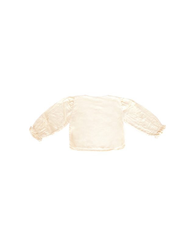 루이스미샤 키즈 플로럴 셀리나 블라우스 크림 B0070 CREAM 착용컷