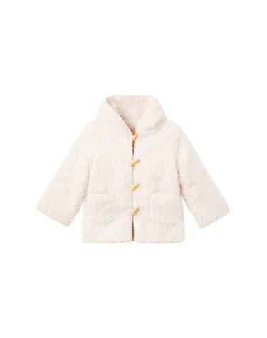 키즈 디미아 후드 더플 코트 크림 25F_C0265 CREAM
