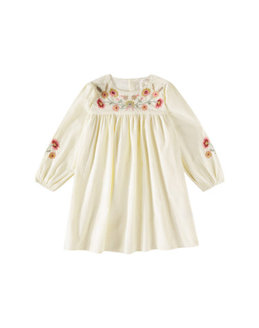 키즈 소피아 에스닉 자수 원피스 크림 25F_S0271 CREAM