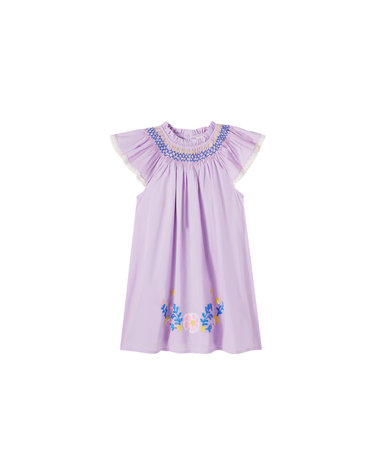 키즈 에디스 EDITH 엠보 플라워 러플 드레스 파르마 26S_S0196 EDITH PARME