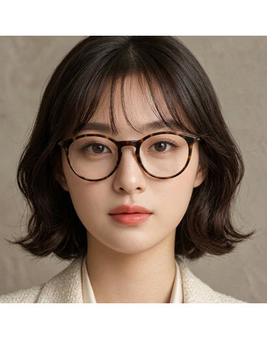 샤넬 안경테 CH3413 C714 라운드 동글이 호피 럭셔리 명품 뿔테 패션