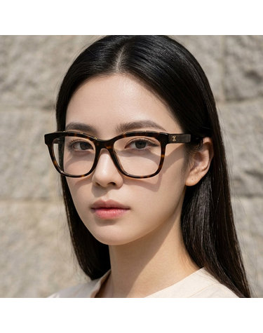 샤넬 안경테 CH3392 C714 호피 명품 스퀘어 패션 럭셔리 데일리 뿔테 CC 로고 장식