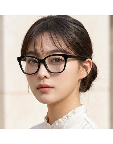 샤넬 안경테 CH3463 C622 블랙 뿔테 모던 스퀘어 심플 하트 로고 장식 데일리 패션