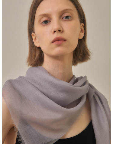 테라누고 cashmere 100% lanugo scarf - Smoke Plum