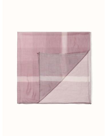 cashmere 100%  |  lanugo windowpane scarf - Purple