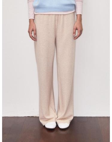cashmere 100% |  lounge knit pants - Oat