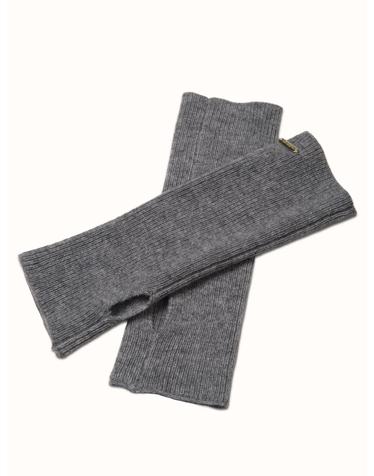 cashmere 100% | ribbed hand warmer - Gray