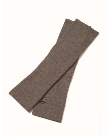 cashmere 100% | long hand warmer - Brown