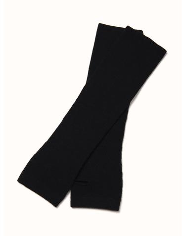 cashmere 100% | long hand warmer - Black