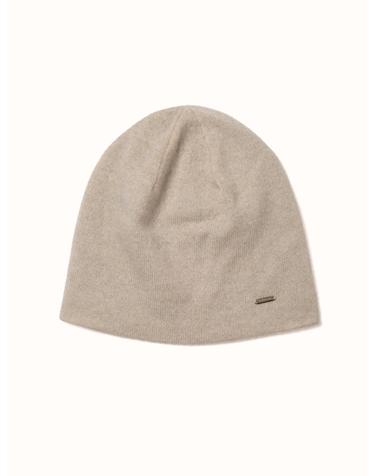 cashmere 100% | cashmere contrast beanie - Oat