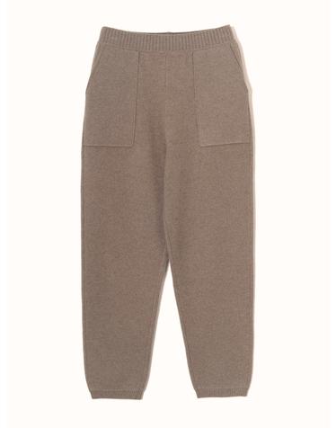 cashmere 30% wool 70% | jogger pants - Brown