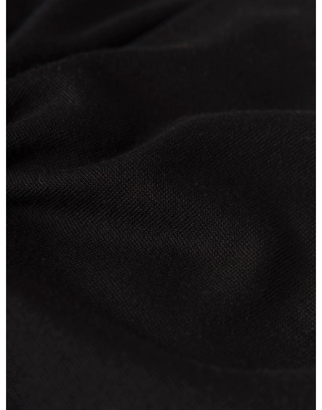 테라누고 wool 70% silk 30% | blended wide knit pants - Black 블랙 착용컷