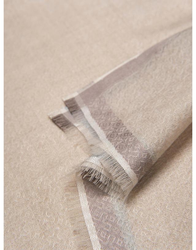 테라누고 cashmere 100% | lanugo linea scarf - Beige 베이지 착용컷
