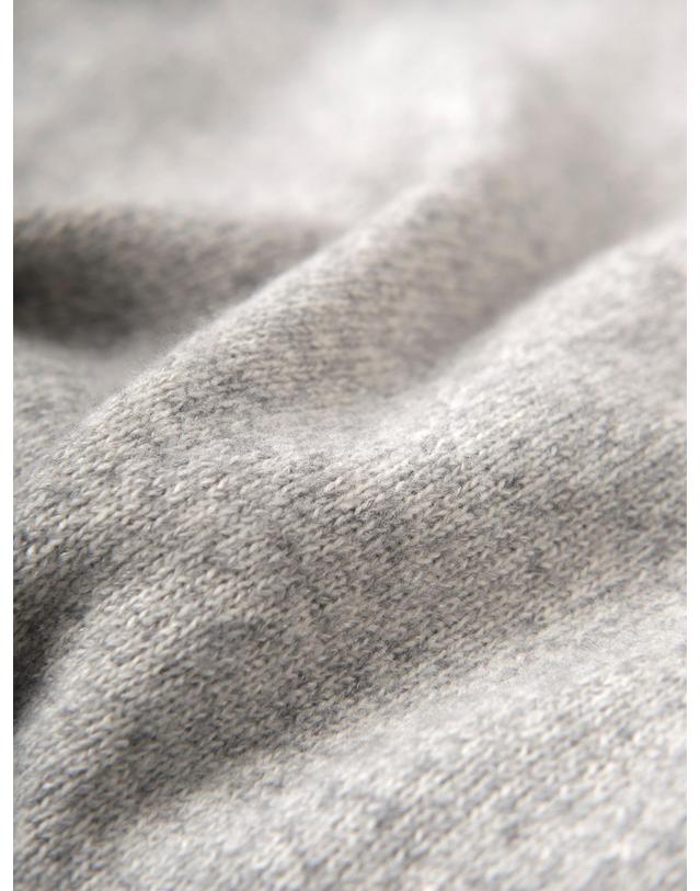 테라누고 cashmere 100% | cashmere zip cardigan - Gray 그레이 착용컷
