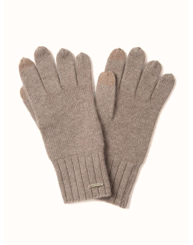 테라누고 cashmere 100% | cashmere touch knit gloves - Brown 브라운 착용컷
