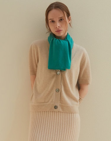 cashmere 100% | origin knit muffler - Mint