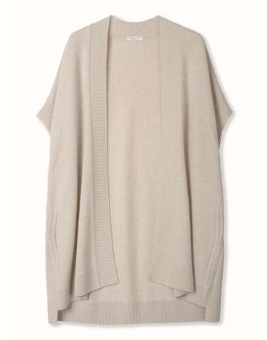 cashmere 100% | half-sleeve cardigan - Oat