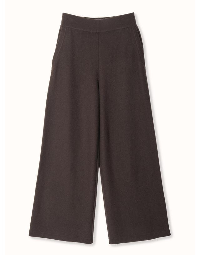 테라누고 cashmere 100% | classic knit pants - Dark Brown 착용컷