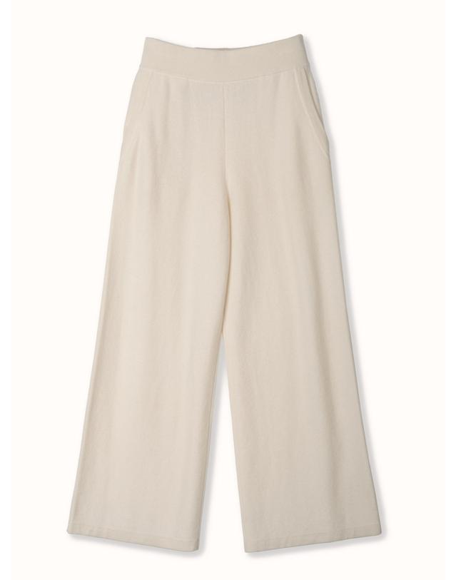 테라누고 cashmere 100% | classic knit pants - White 착용컷