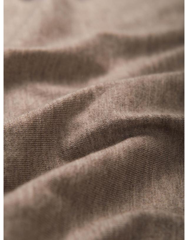 테라누고 cashmere 100% | superfine sleeveless knit top - Brown 착용컷