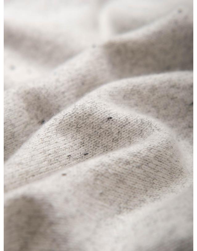 테라누고 cashmere 100% | v-neck crop knit top - Gray 착용컷