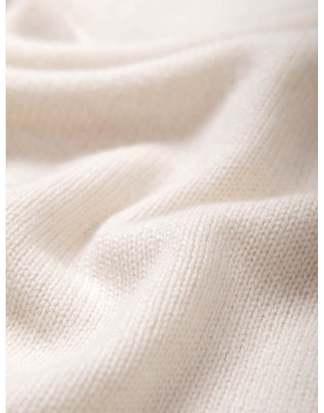 테라누고 cashmere 100% | half-neck knit vest - White 착용컷